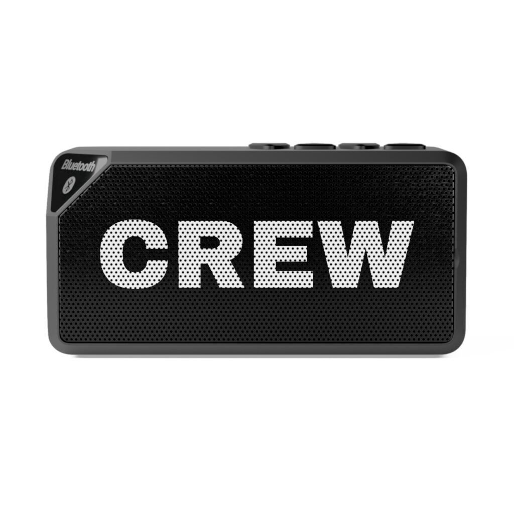 CREW Bluetooth Speaker — Portable Speaker with Bold CREW Graphic