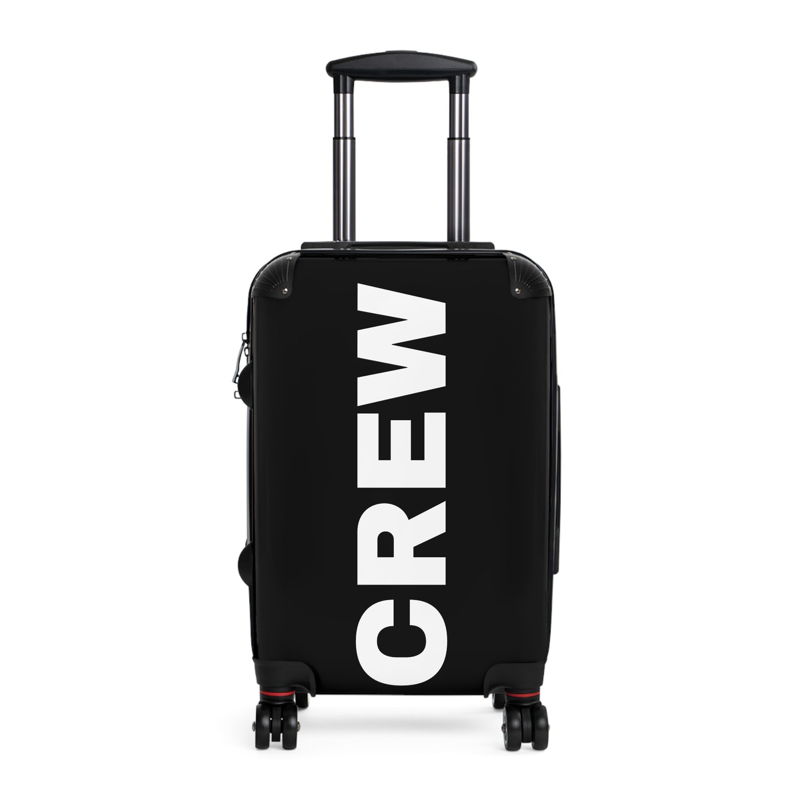 Crew Bold Text Carry-On Suitcase – Black Monogram Travel Luggage