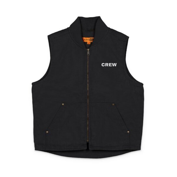 Embroidered Washed Duck Cloth Work Vest – Durable Utility Vest with Chest Logo