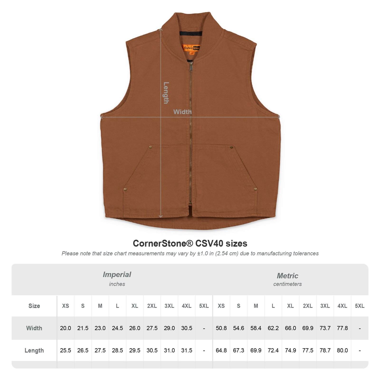 Embroidered Washed Duck Cloth Work Vest – Durable Utility Vest with Chest Logo - Image 4