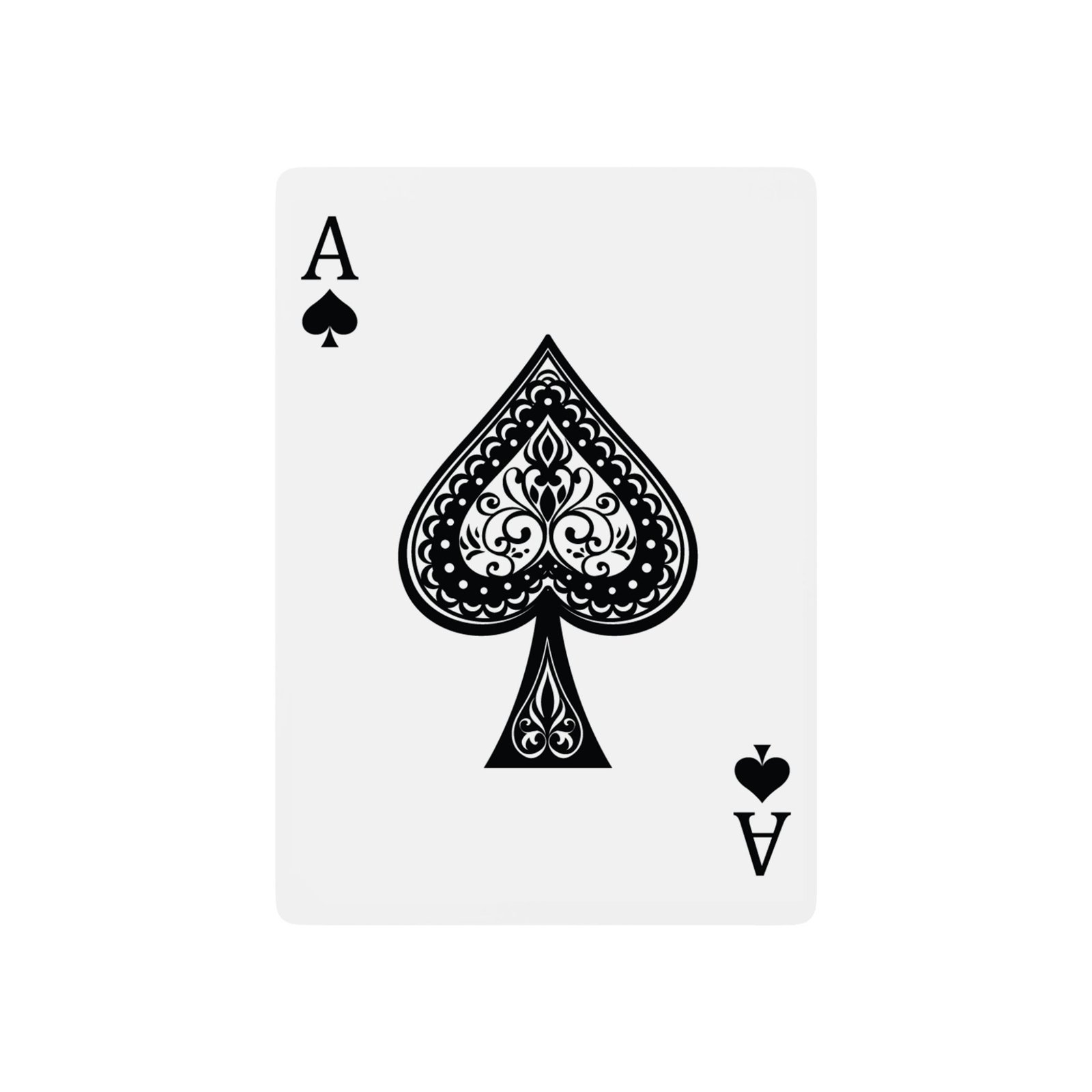 CREW Poker Playing Cards — Black & White Ace Spade Deck - Image 2